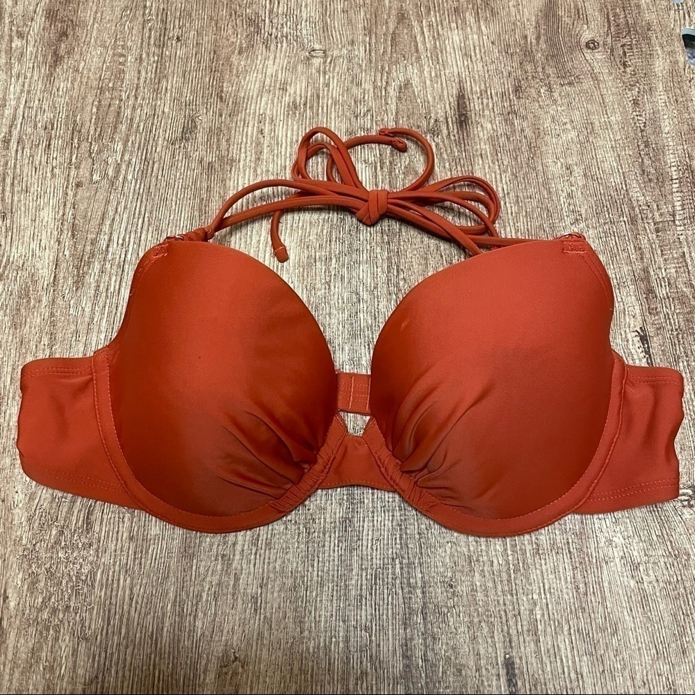 Aerie Lightly Lined Burnt Orange Bikini Top